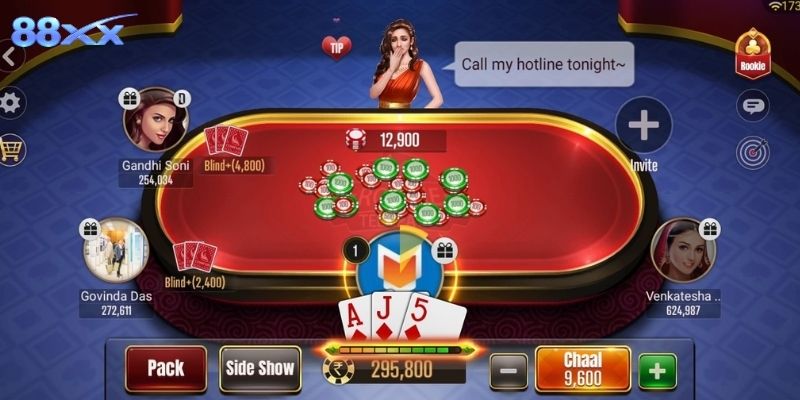 Teen Patti Joker Plus 88XX - Nơi Bản Lĩnh Đối Đầu Cao Trải nghiệm bài trí tuệ với luật đơn giản thắng cực nhanh